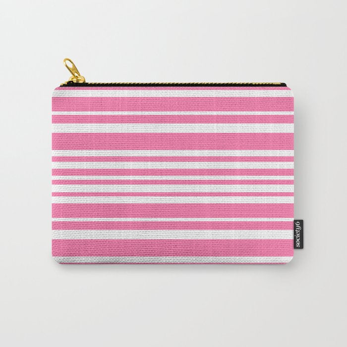 Classic Stripes XXXIII - 90s Barbie Pink Carry All Pouch Gallery Image 1
