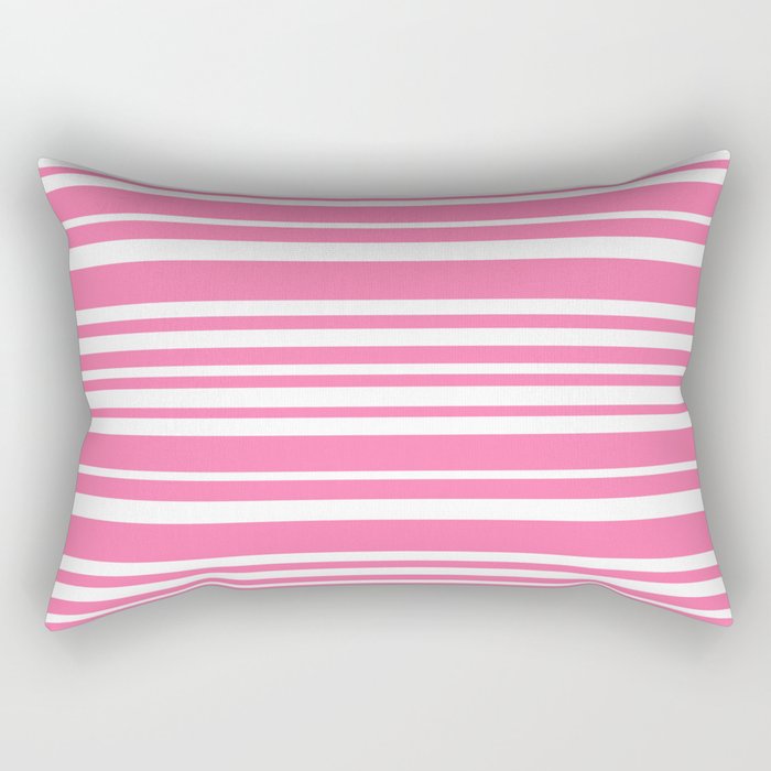 Classic Stripes XXXIII - 90s Barbie Pink Rectangular Pillow Gallery Image 2