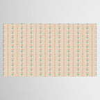 Vintage rose flower bouquet stripe art pattern Tablecloth Gallery Image 2