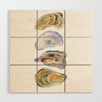 Watercolor Oysters Wood Wall Art Gallery Image 1