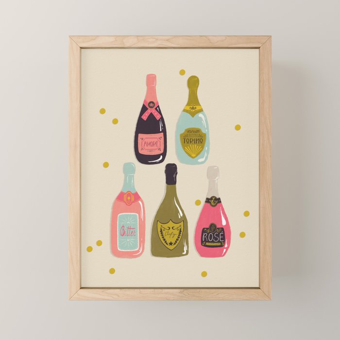 Champagne Cheers Mini Art Print Gallery Image 1