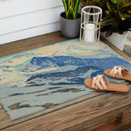 The Jungfrau Vintage Beautiful Japanese Woodblock Print Hiroshi Yoshida Outdoor Rug Gallery Image 2