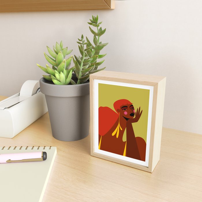 Cowboy Copper Hair Beauty Mini Art Print Gallery Image 2