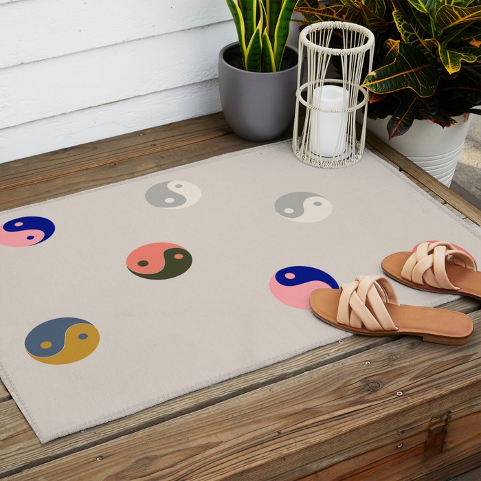 Yin and yang  Outdoor Rug Gallery Image 2
