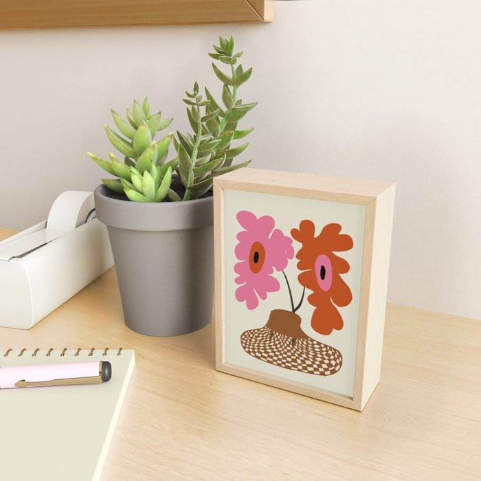 Happy flower pot  Mini Art Print Gallery Image 2