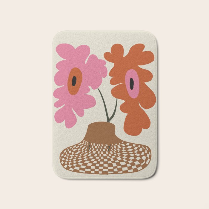 Happy flower pot  Bath Mat Gallery Image 1