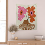 Happy flower pot  Wall Tapestry Gallery Image 2