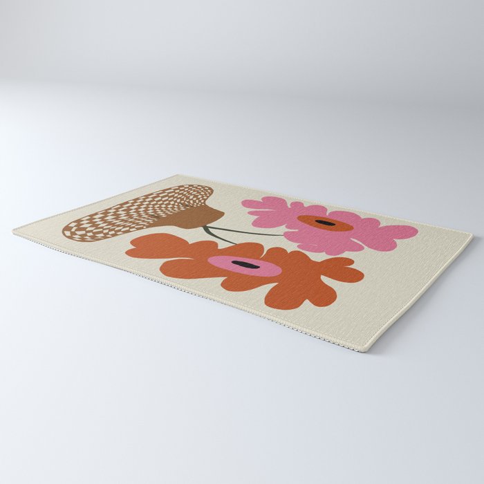 Happy flower pot  Rug Gallery Image 3