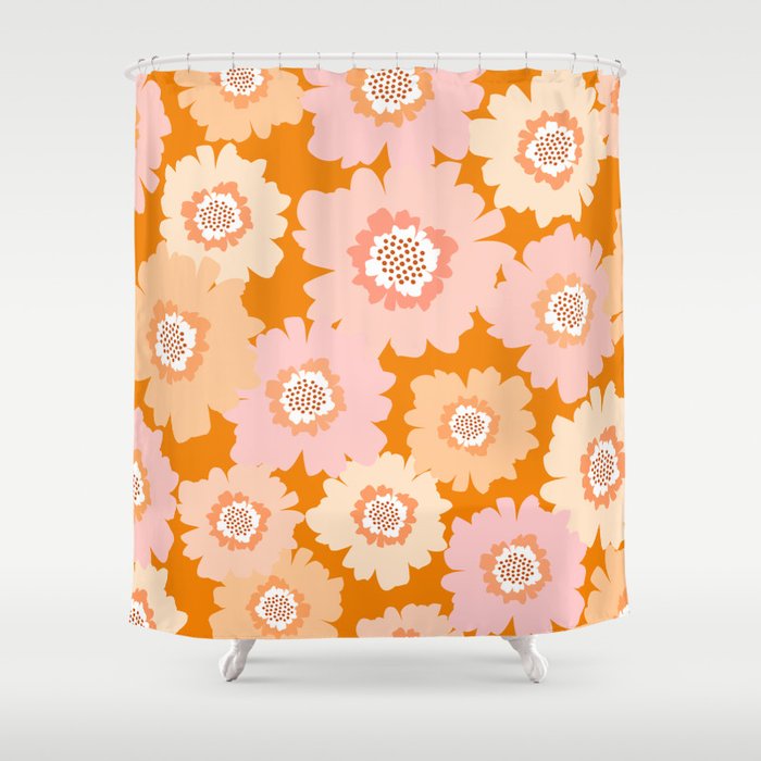 Modern Boho Flowers Shower Curtain Gallery Image 1