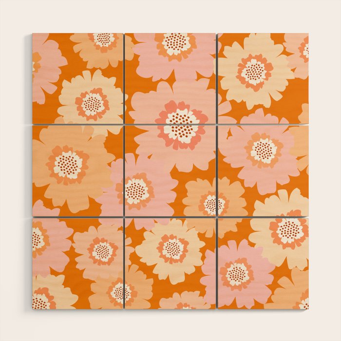 Modern Boho Flowers Wood Wall Art Gallery Image 1