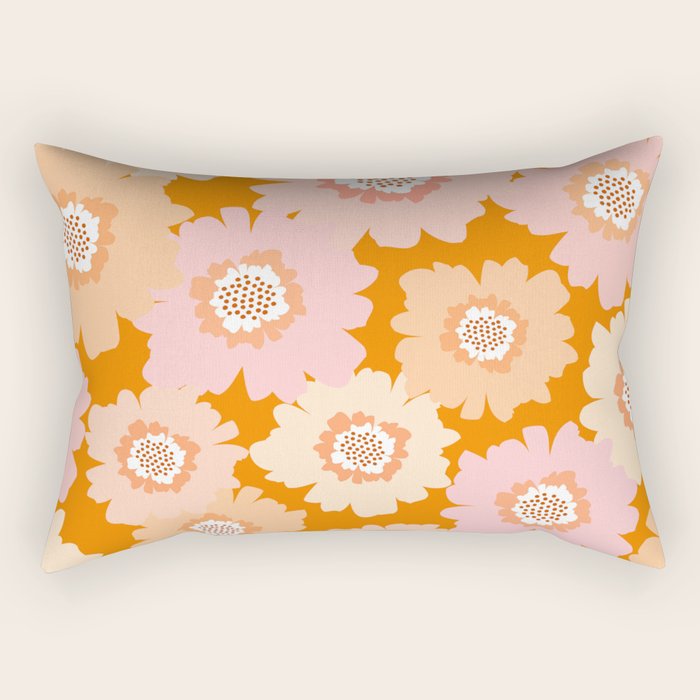 Modern Boho Flowers Rectangular Pillow Gallery Image 1