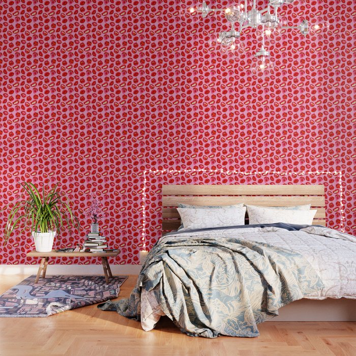 Fruity & Flirty Pattern on Light Pink Wallpaper Gallery Image 1