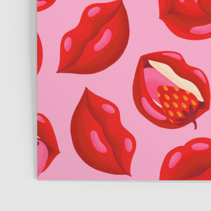 Fruity & Flirty Pattern on Light Pink Poster Gallery Image 3