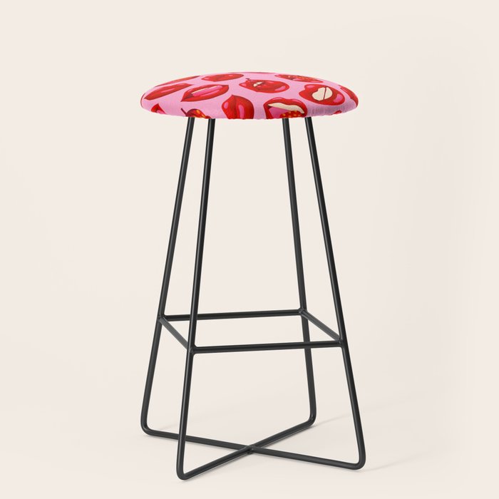 Fruity & Flirty Pattern on Light Pink Stool Gallery Image 1