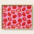 Fruity & Flirty Pattern on Light Pink Serving Tray Gallery Image 1