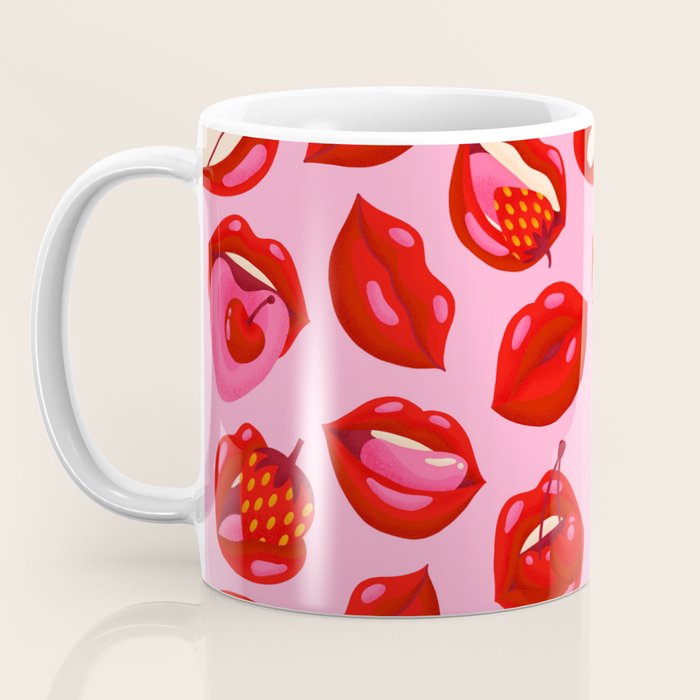 Fruity & Flirty Pattern on Light Pink Coffee Mug Gallery Image 3