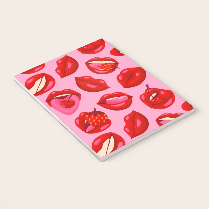 Fruity & Flirty Pattern on Light Pink Notebook Gallery Image 3