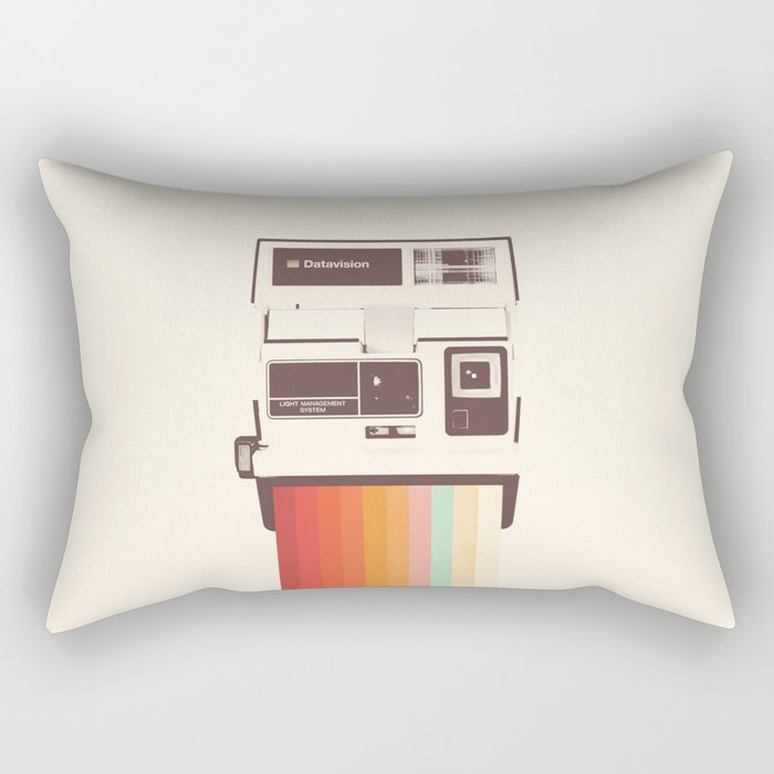 Instant Camera Rainbow Rectangular Pillow Gallery Image 1