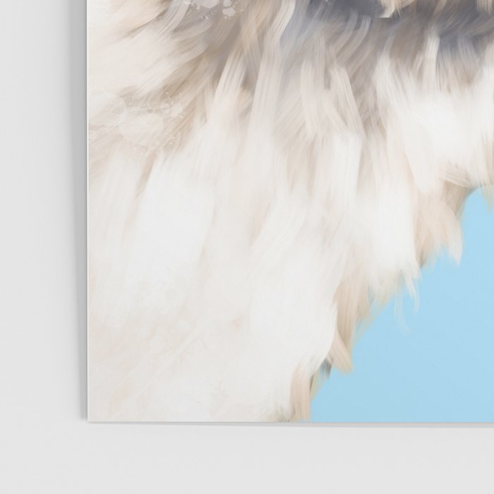 Bubble Gum Sneaky Llama in Blue Poster Gallery Image 3