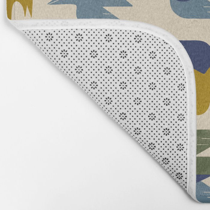 Four Birds Grid Bath Mat Gallery Image 2