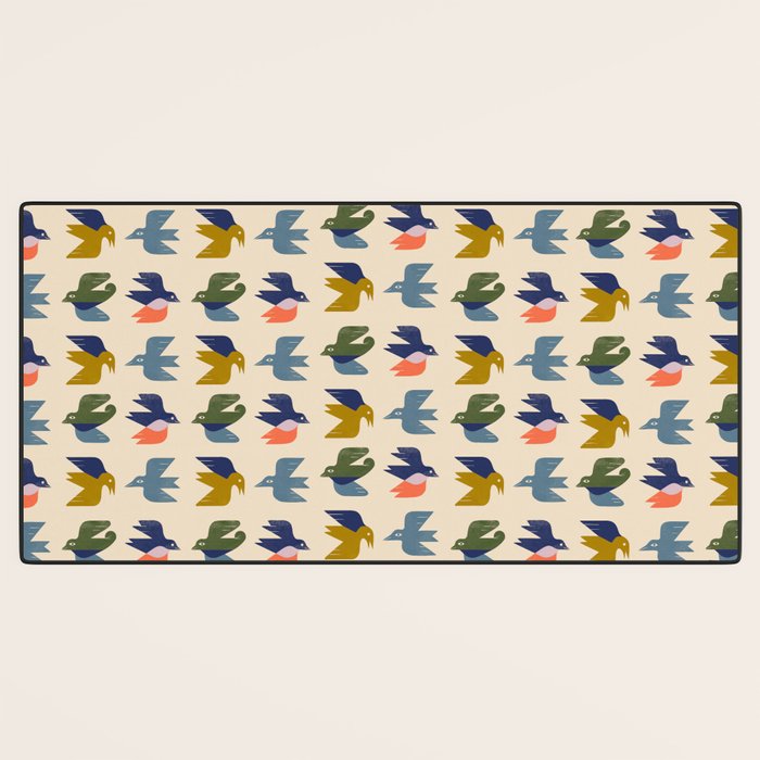 Four Birds Grid Desk Mat Gallery Image 3