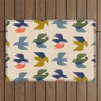 Four Birds Grid Outdoor Rug Gallery Image 1
