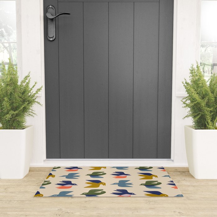 Four Birds Grid Welcome Mat Gallery Image 3