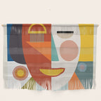 mid century geometric face Wall Hanging Gallery Image 1