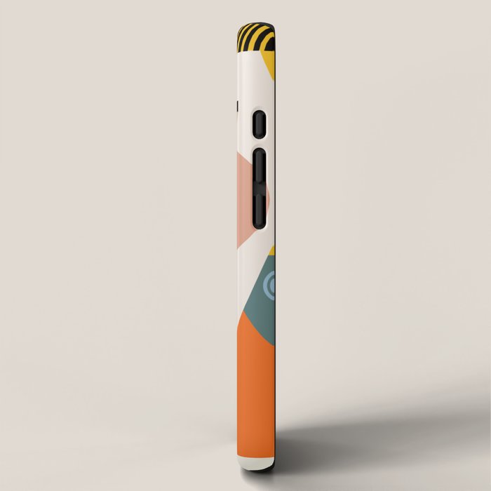 mid century geometric face iPhone Case Gallery Image 2