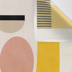 mid century geometric face Wall Tapestry Gallery Image 3