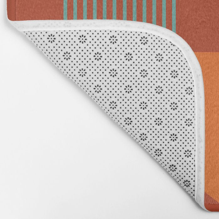 mid century geometric face Bath Mat Gallery Image 2