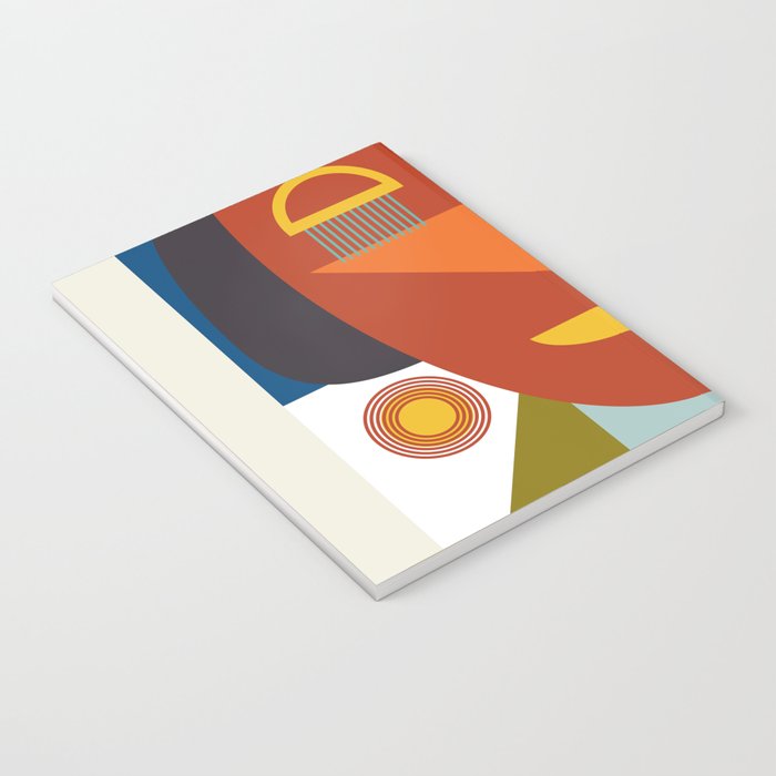 mid century geometric face Notebook Gallery Image 3