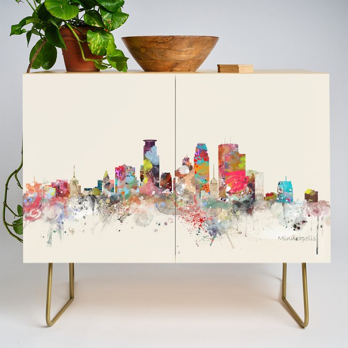 minneapolis skyline Credenza Gallery Image 1