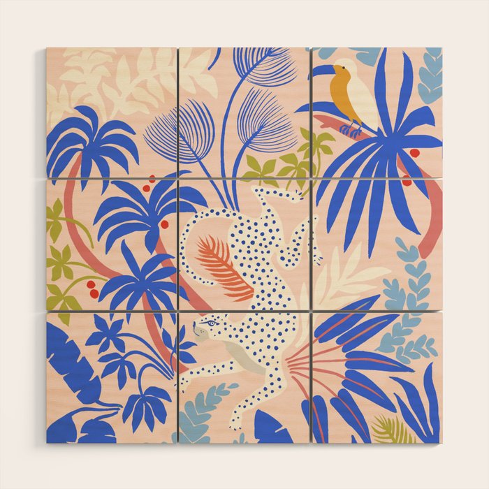 Rainforest Leopard Wood Wall Art Gallery Image 1