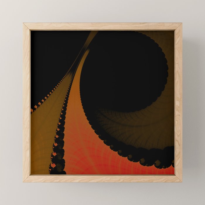 Southwest Evening - saddle brown, chocolate, black, orange, red Mini Art Print Gallery Image 1
