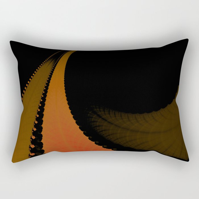 Southwest Evening - saddle brown, chocolate, black, orange, red Rectangular Pillow Gallery Image 1