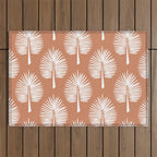 Wide Palm | Terra Cotta Outdoor Rug Gallery Image 1