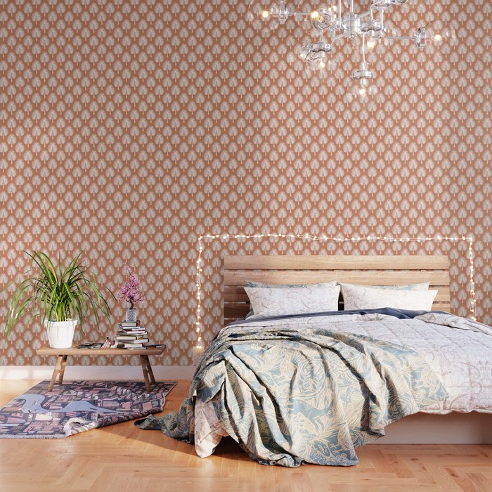 Wide Palm | Terra Cotta Wallpaper Gallery Image 3