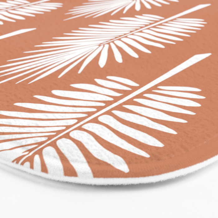 Wide Palm | Terra Cotta Bath Mat Gallery Image 3
