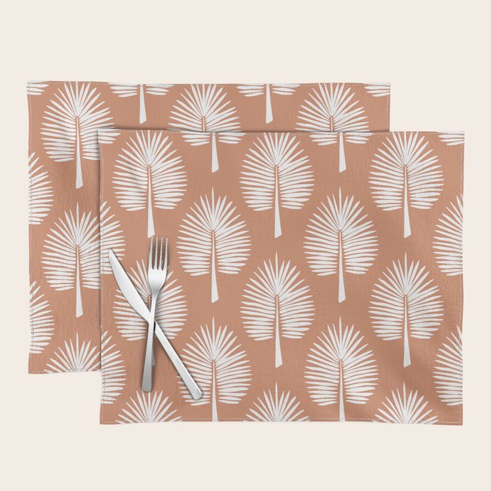 Wide Palm | Terra Cotta Placemat Gallery Image 1