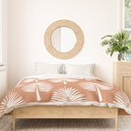 Wide Palm | Terra Cotta Duvet Cover Gallery Image 3