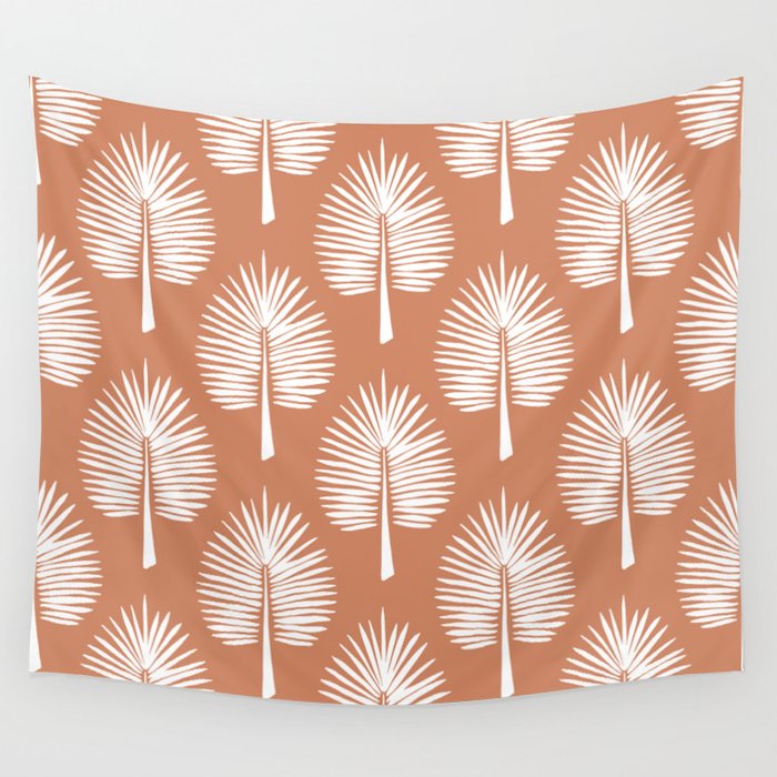 Wide Palm | Terra Cotta Wall Tapestry Gallery Image 1