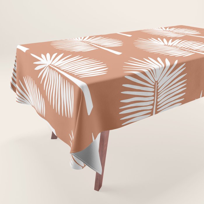 Wide Palm | Terra Cotta Tablecloth Gallery Image 1