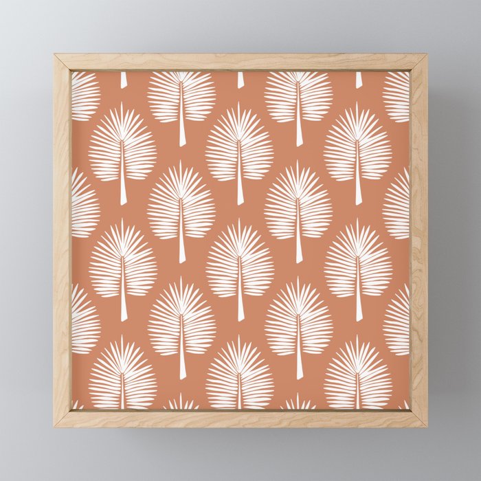 Wide Palm | Terra Cotta Mini Art Print Gallery Image 1