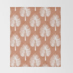 Wide Palm | Terra Cotta Throw Blanket Gallery Image 2