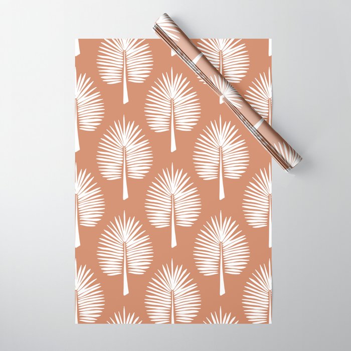 Wide Palm | Terra Cotta Wrapping Paper Gallery Image 1