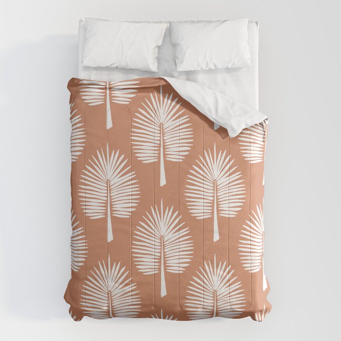 Wide Palm | Terra Cotta Comforter Gallery Image 1