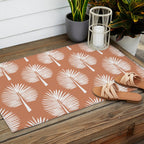 Wide Palm | Terra Cotta Outdoor Rug Gallery Image 2