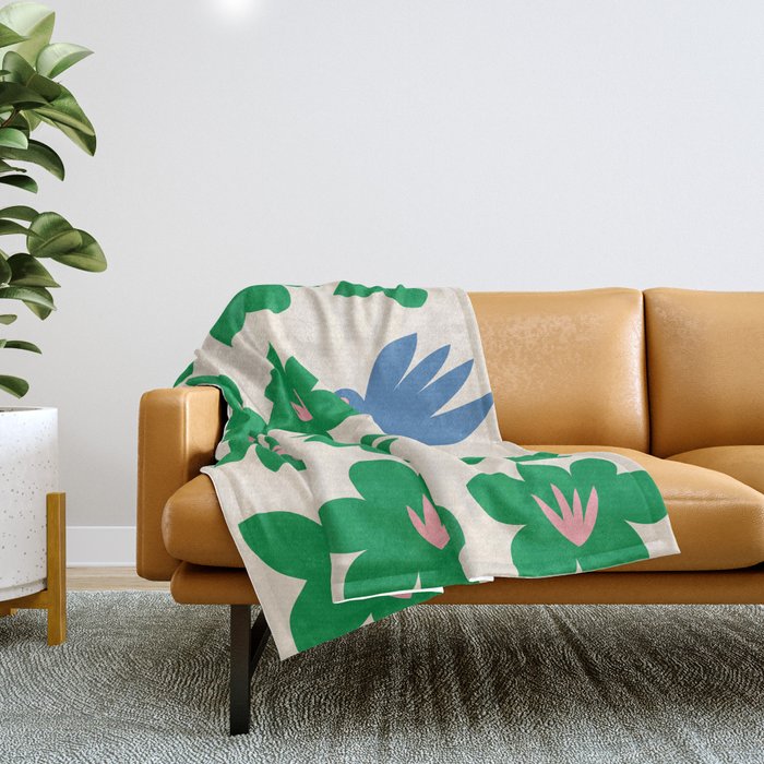 Blossom bird  Throw Blanket Gallery Image 1