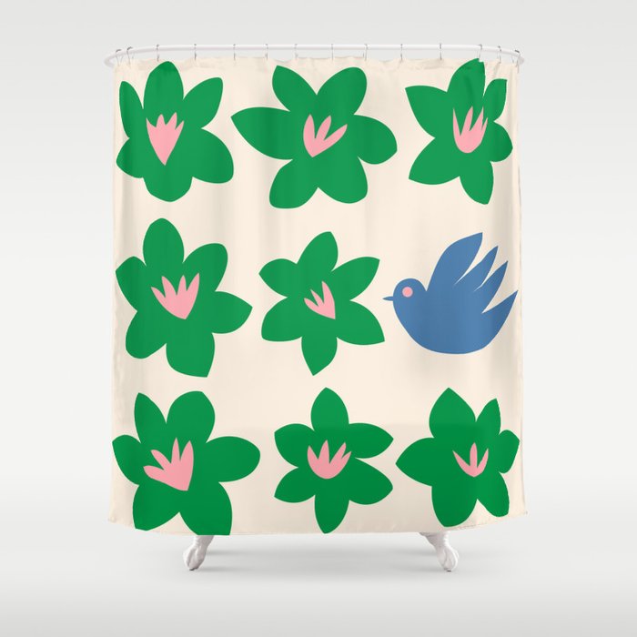 Blossom bird  Shower Curtain Gallery Image 1
